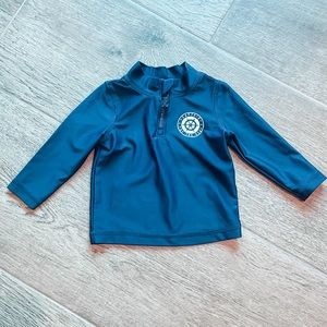 Carter’s Baby Boys Rash Guard Swim Shirt Zipper Navy Blue 3M